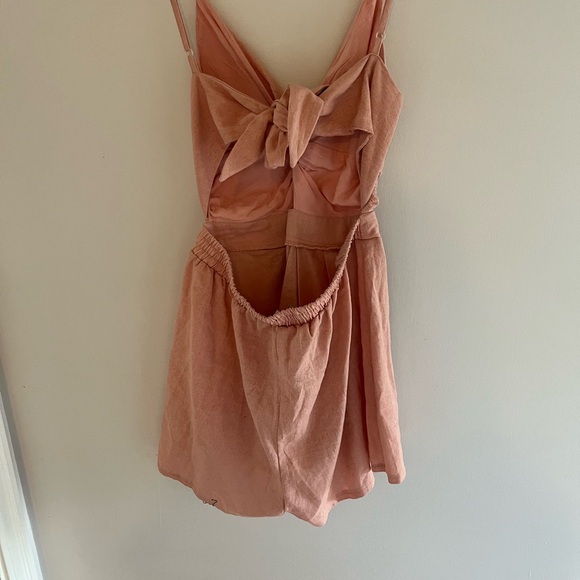 Pink Linen Romper - Picture 3 of 7